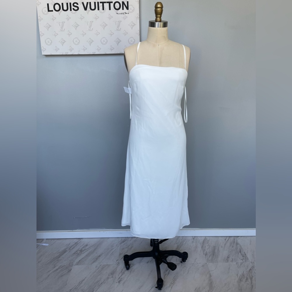 Fame and Partners white slip dress NWT